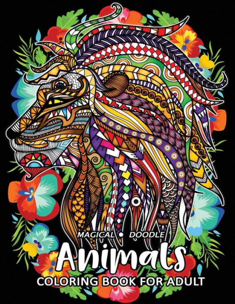 Magical Doodle Animal : Easy And Beautiful Animals Coloring Pages For Stress Relieving Design