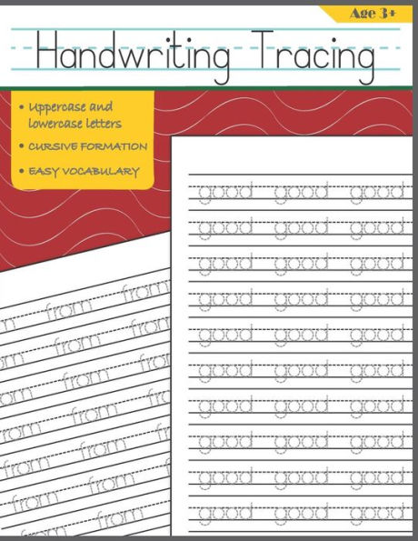 Handwriting Tracing: First Easy Words Handwriting Practice For Kids (Fun Kids Tracing Book)