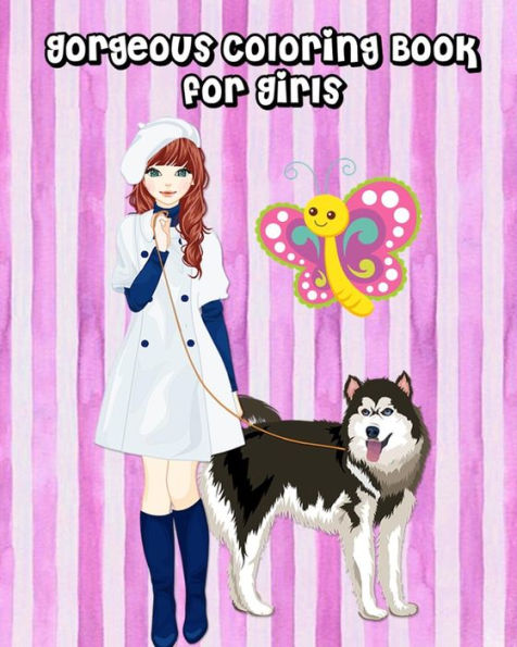 Gorgeous Coloring Book for Girls: The Really Best Relaxing Coloring Book For Girls (Cute Animals, Swan, Bird, Rabbit, Dog, Elephant And More, Kids Coloring Books Ages 4-8, 9-12)
