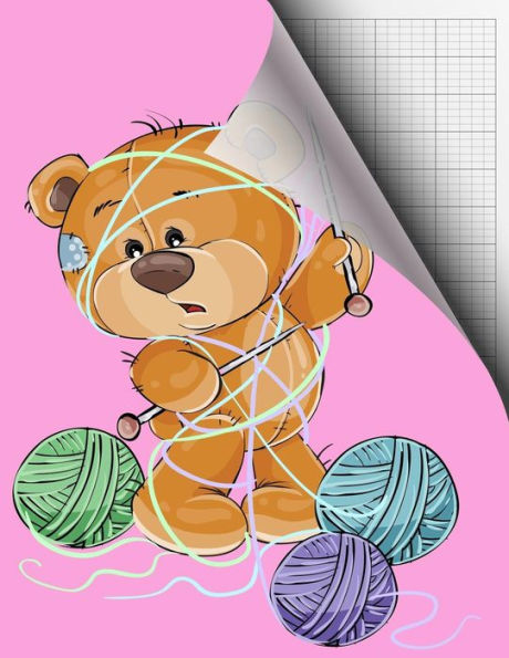 Knitting Design Graph 2:3 Paper; 2 Stitches Measures 3 Rows for Oversized Yarn, Thick Wool or Knitting Double