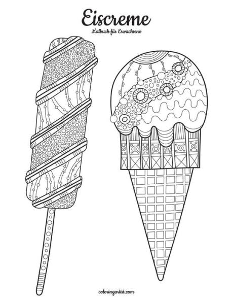 Eiscreme-Malbuch für Erwachsene 1 (German Edition)