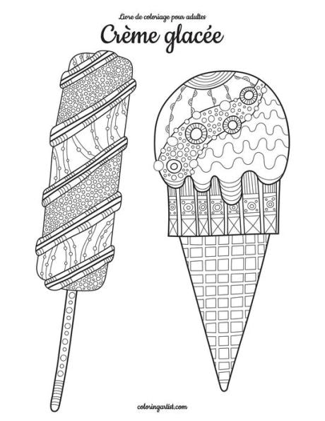 Livre De Coloriage Pour Adultes Crème Glacée 1
