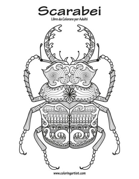 Scarabei Libro Da Colorare Per Adulti 1
