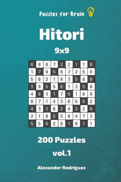 Puzzles For Brain - Hitori 200 Puzzles 9X9