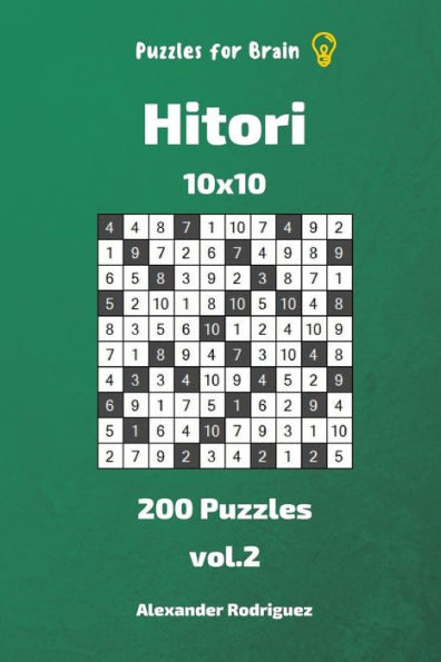 Puzzles For Brain - Hitori 200 Puzzles 10X10