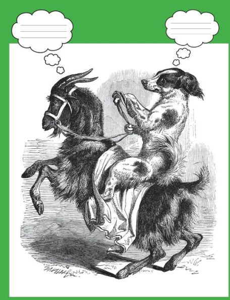 Funny Dog Riding a Goat