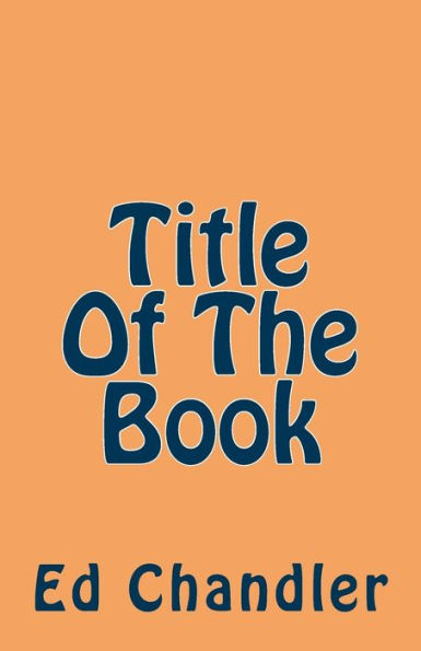 Title Of The Book