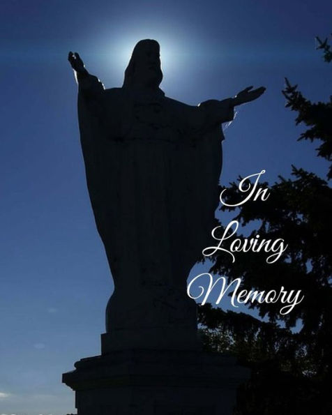 In Loving Memory: 8" X 10" - 2 Column White Paper - Funeral Guest Book, Memorial Service, Sign in Book