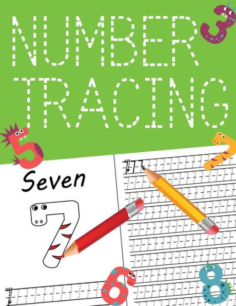 Number Tracing : Tracing Book For Preschoolers And Kids, Cartoon Number, Learn Number 1 To 20 And Coloring Pratice , Easy To Learning And Practice