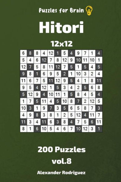 Puzzles For Brain - Hitori 200 Puzzles 12X12