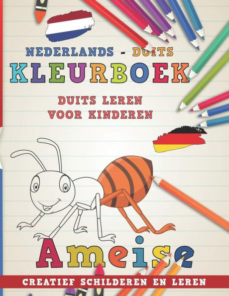 Kleurboek Nederlands - Duits I Duits leren voor kinderen I Creatief schilderen en leren (Talen leren) (Dutch Edition)