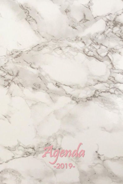 Agenda 2019: Semainier de janvier à décembre, theme Marbre, Design et ergonomique, Simple et efficace, 15.2 x 22.9 cm, 116 pages (French Edition)