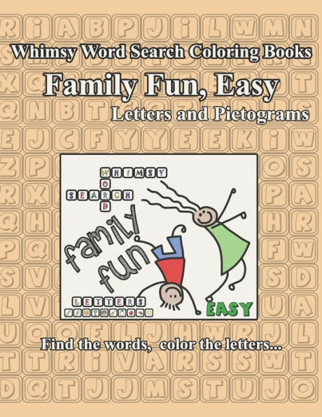 Whimsy Word Search, Family Fun, Easy, Letters And Pictograms