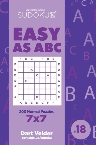 Sudoku Easy As Abc - 200 Normal Puzzles 7X7