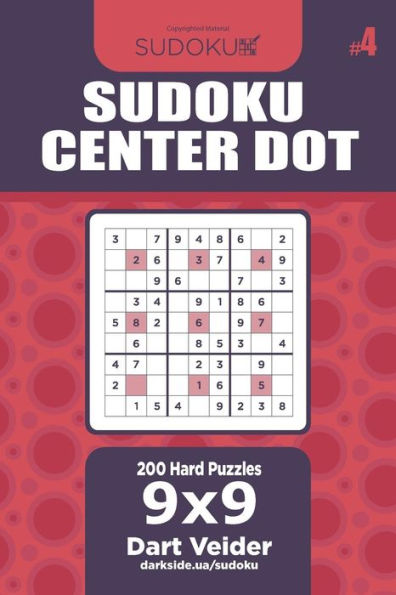 Sudoku Center Dot - 200 Hard Puzzles 9X9