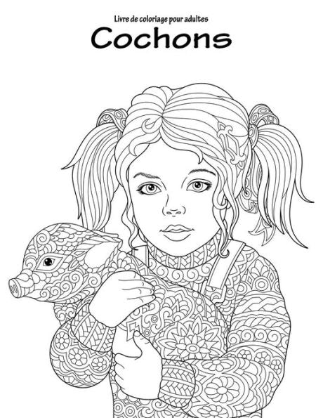 Livre De Coloriage Pour Adultes Cochons 1