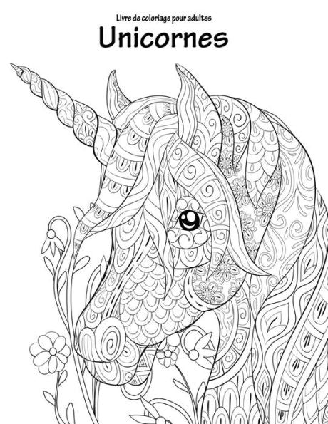Livre De Coloriage Pour Adultes Unicornes 1
