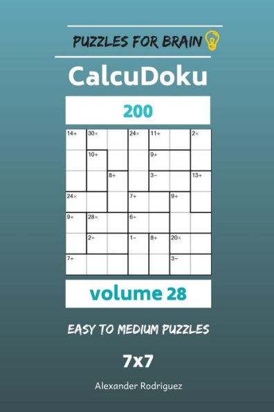 Puzzles For Brain - Calcudoku 200 Easy To Medium Puzzles 7X7