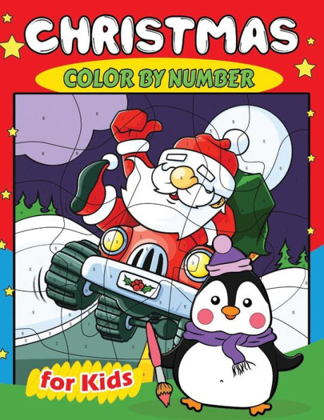Christmas Color by Number for Kids: Education Coloring Game for Toddlers & Kids