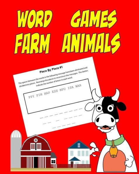 Word Games Farm Animals : Piece By Piece, Brain Teaser And Word Play, Coloring Pages Of Farm Animals