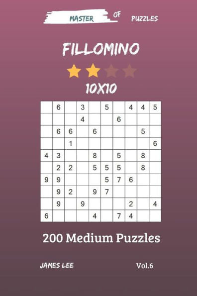 Master Of Puzzles - Fillomino 200 Medium Puzzles 10X10