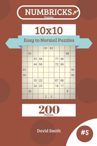 Numbricks Puzzles - 200 Easy To Normal Puzzles 10X10