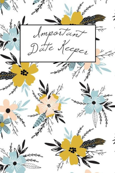 Important Date Keeper: Pretty Blue Flowers