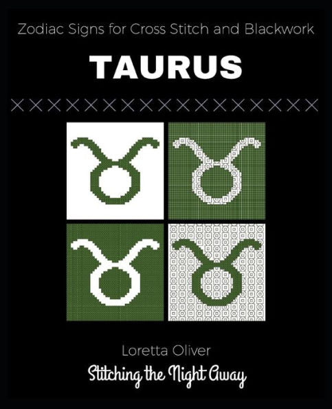 Taurus Zodiac Cross Stitch And Blackwork Pattern Set