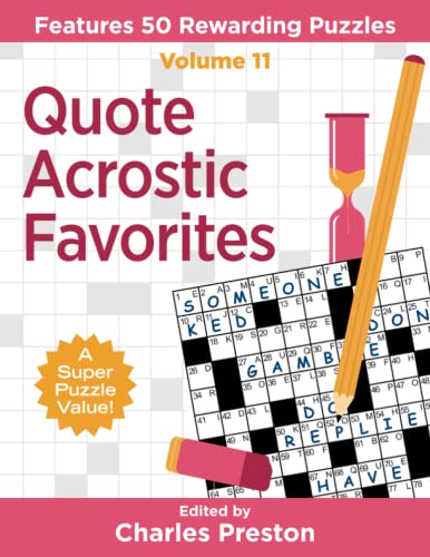 Quote Acrostic Favorites: Features 50 Rewarding Puzzles (Puzzle Books For Fun) - 9781734048384