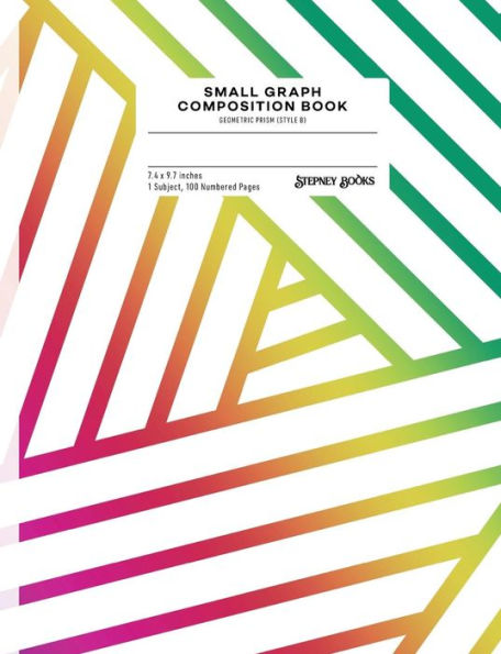 Small Graph Composition Book : Geometric Prism (Style B), Numbered Pages