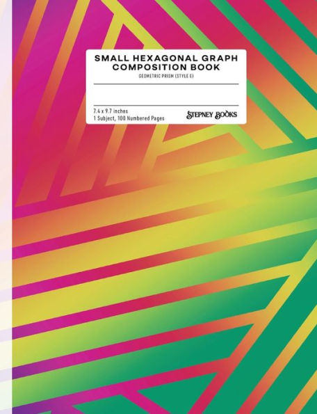 Small Hexagonal Graph Composition Book : Geometric Prism (Style E), Numbered Pages