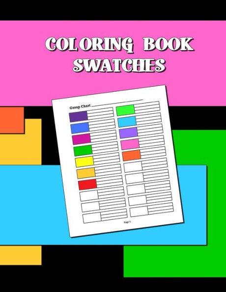 Muestras de libros para colorear: libro de trabajo creado para organizar los colores de lápices y crayones encerados, brillantina y bolígrafos de gel para una referencia rápida. Elimine el estrés de elegir el color correcto.
