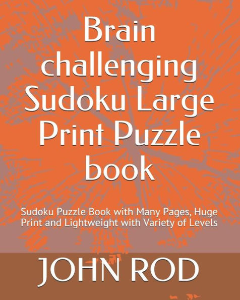 Brain challenging Sudoku Large Print Puzzle book: Sudoku Puzzle Book with Many Pages, Huge Print and Lightweight with Variety of Levels - 9781792756795