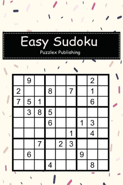 Easy Sudoku: Sudoku Puzzle Game For Beginers With Background with memphis style elements cover