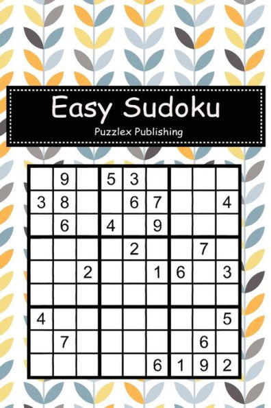 Easy Sudoku: For Beginers With Scandinavian seamless pattern cover
