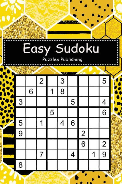 Easy Sudoku: Sudoku Puzzle Game For Beginers With Seamless geometric pattern honeycomb Trendy hand drawn textures cover