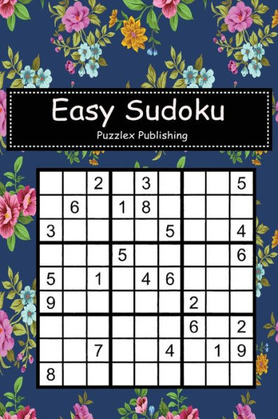 Easy Sudoku: Sudoku Puzzle Game For Beginers With Vintage Floral Pattern Cover