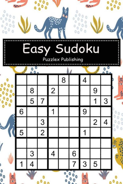 Easy Sudoku: Sudoku Puzzle Game For Beginers With Cute seamless pattern with colorful Leopards Cover