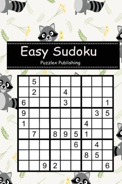 Easy Sudoku: Sudoku Puzzle Game For Beginers With Cute raccoon and tiny flower cover