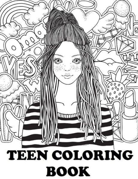 Teen Coloring Book : Cute Coloring Book For Teen Girls