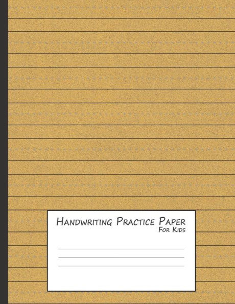 Handwriting Practice Paper for Kids: A Workbook for Learning to Write Alphabets & Numbers - Brown Foam (Writing Exercise Stationery)