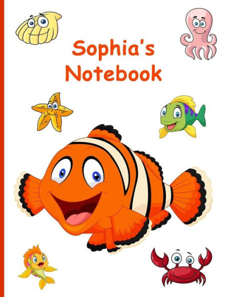 Sophia's Notebook: 7.44" X 9.69," 160 Wide-Ruled Pages