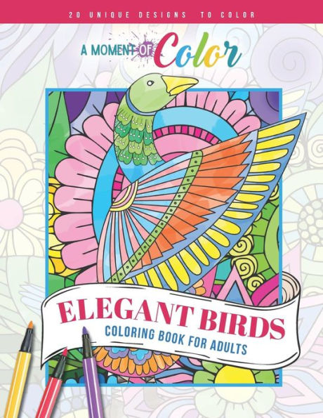 Elegant Birds Coloring Book For Adults