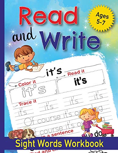 Read and Write Sight Words Workbook: 100 Sight Words and Phonics Activity Workbook Fur Kids Ages 5-7/ Pre K, Kindergarten and Furst Grade/ Trace and Practice High Frequency Words and Sentences