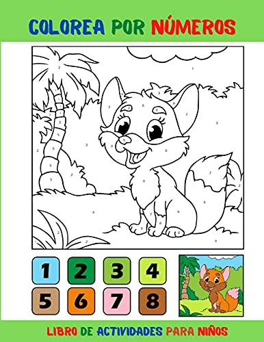 Colorea Por n??meros : Lindas p?íginas para colorear de animales y aprender los n??meros f?ícilmente