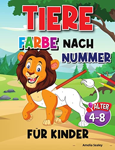 Tier Farbe Nach Nummer F??r Kinder : Tiere Farbe durch Zahlen f??r Kinder, Tiere F??rbung Aktivit??t Buch