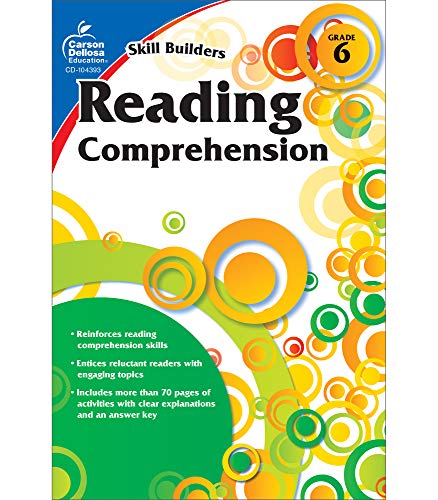 Carson Dellosa Skill Builders Reading Comprehension Workbook?Language Arts Grade 6 Reproducible Activity Book With Reading Passages And Activities (80 Pgs)
