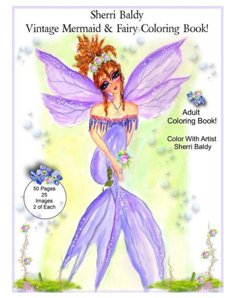 Sherri Baldy Vintage Mermaid And Fairy Coloring Book