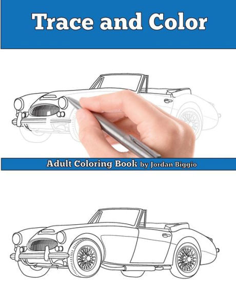 Trace And Color : Classic British Cars: Adult Activity Book