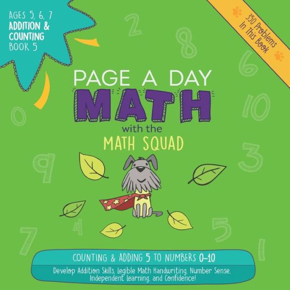 Page A Day Math Addition & Counting Book 5: Adding 5 To The Numbers 0-10
